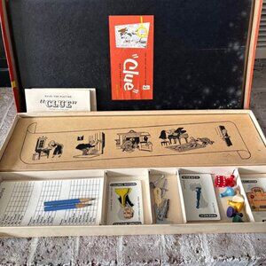 Vintage 1956 Clue Board Game Complete Parker Brothers Classic Mystery